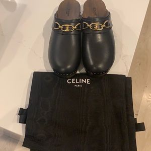 Never worn Celine Black Clogs size 9/39